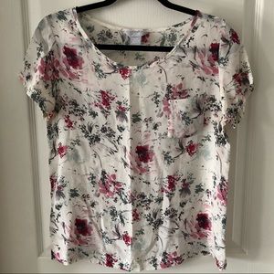 Flowery Silk Tshirt